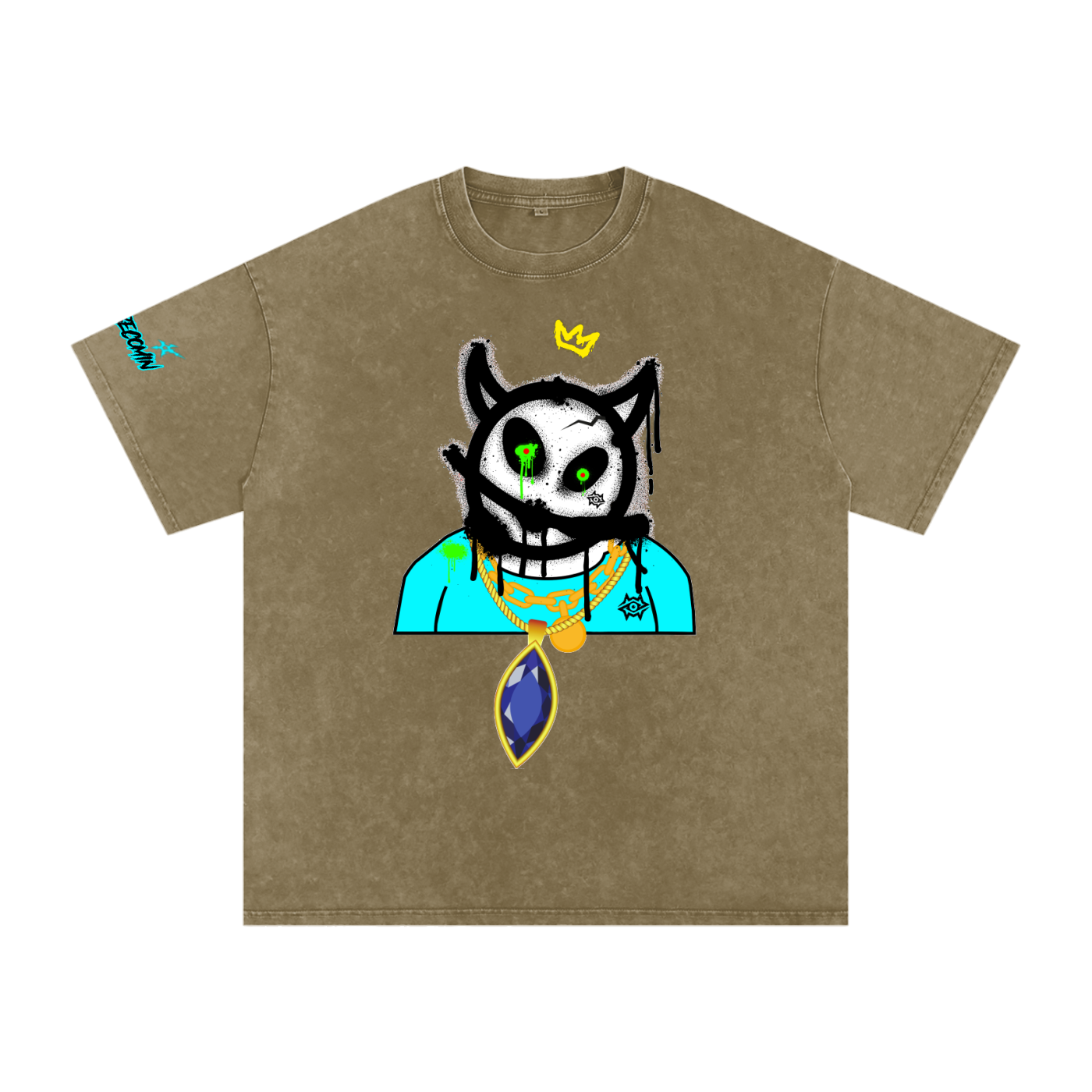 Snow Washed Oversized Cotton T-Shirt