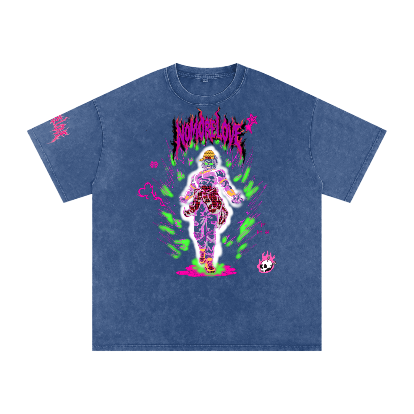 Snow Washed Oversized Cotton T-Shirt
