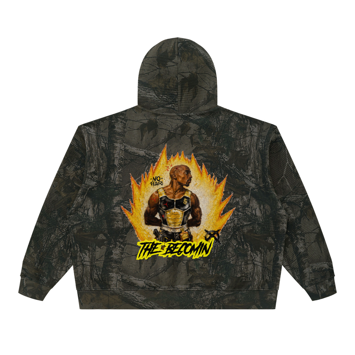 Unisex Waffle Tree Camo Boxy Hoodie
