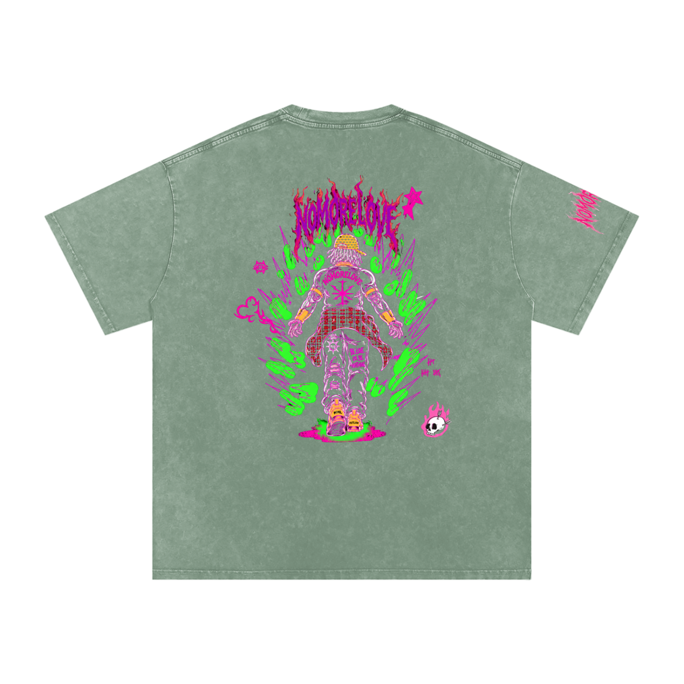 Snow Washed Oversized Cotton T-Shirt