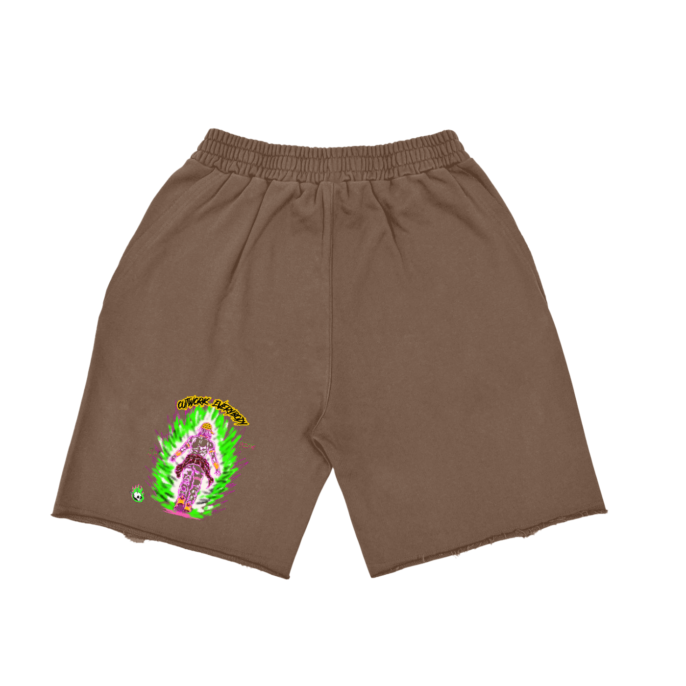 Vintage Washed Tiger Stripes Short Pants