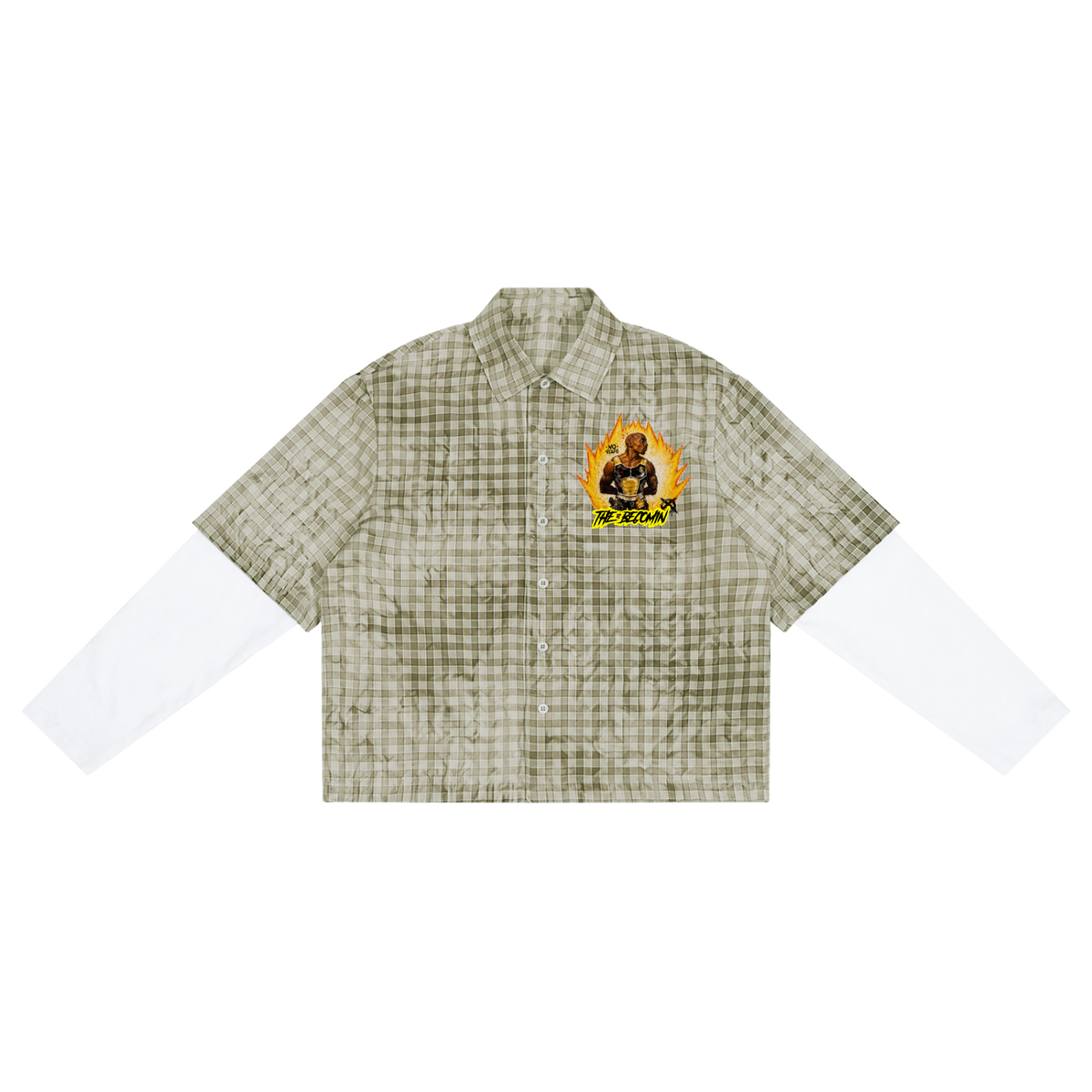 Unisex Vintage Wash Plaid Short Sleeve Shirt