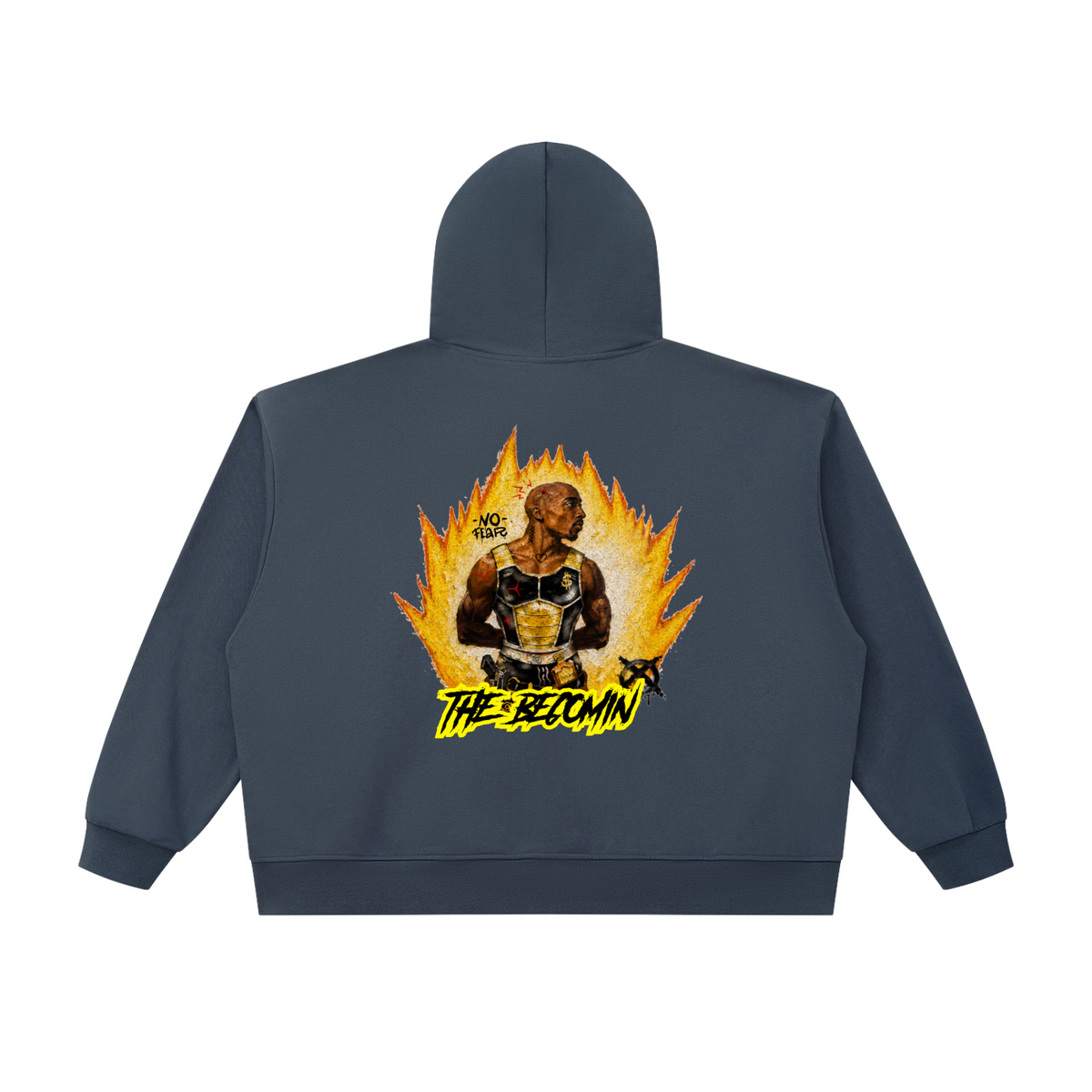 Unisex Oversized Chunky-Zip Boxy Hoodie