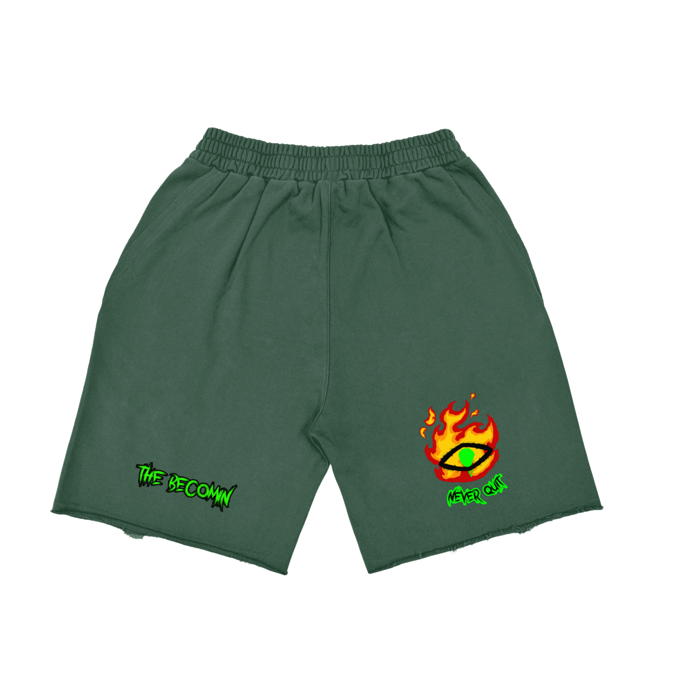 Vintage Washed Tiger Stripes Short Pants