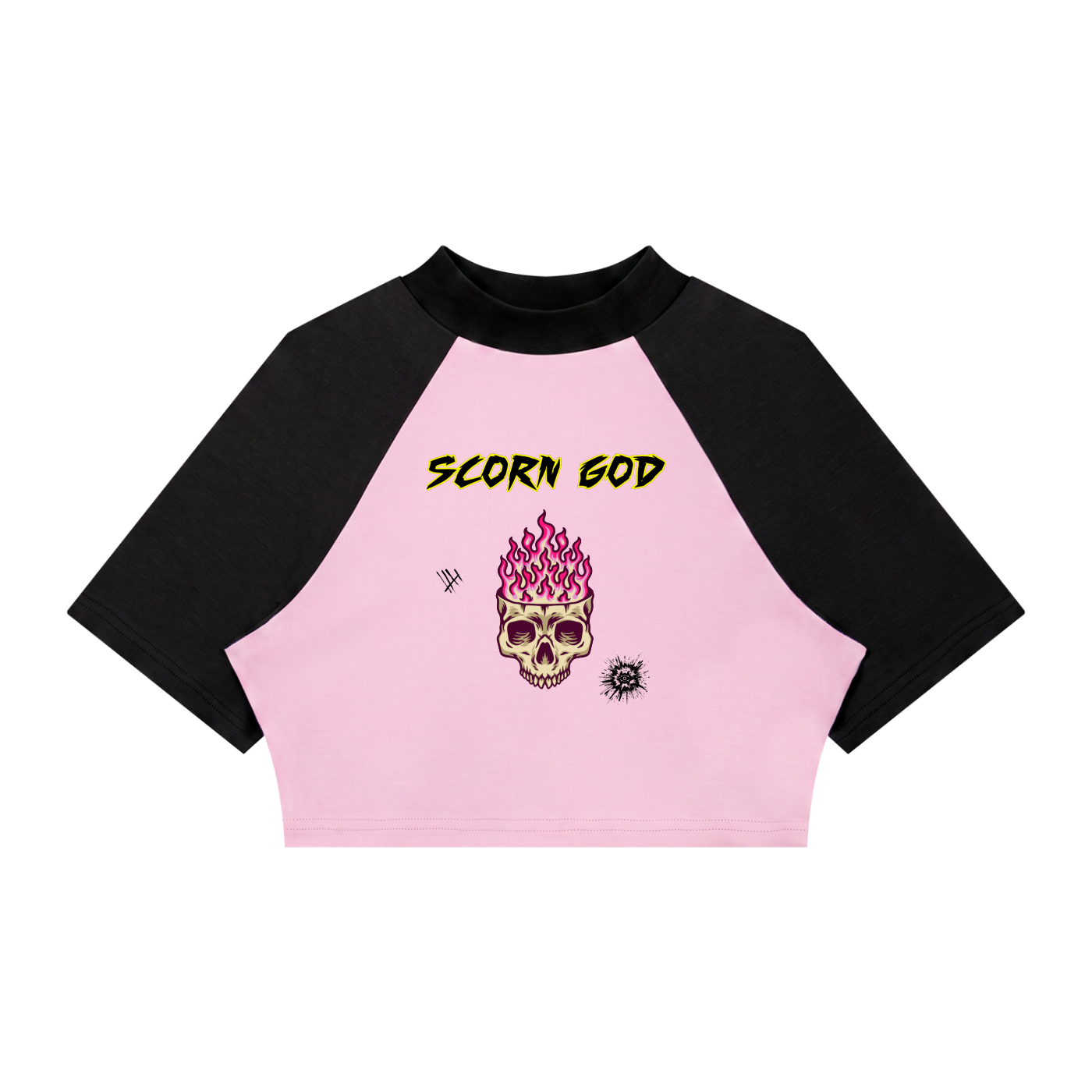 Women’s Color Block Raglan Crop T-Shirt