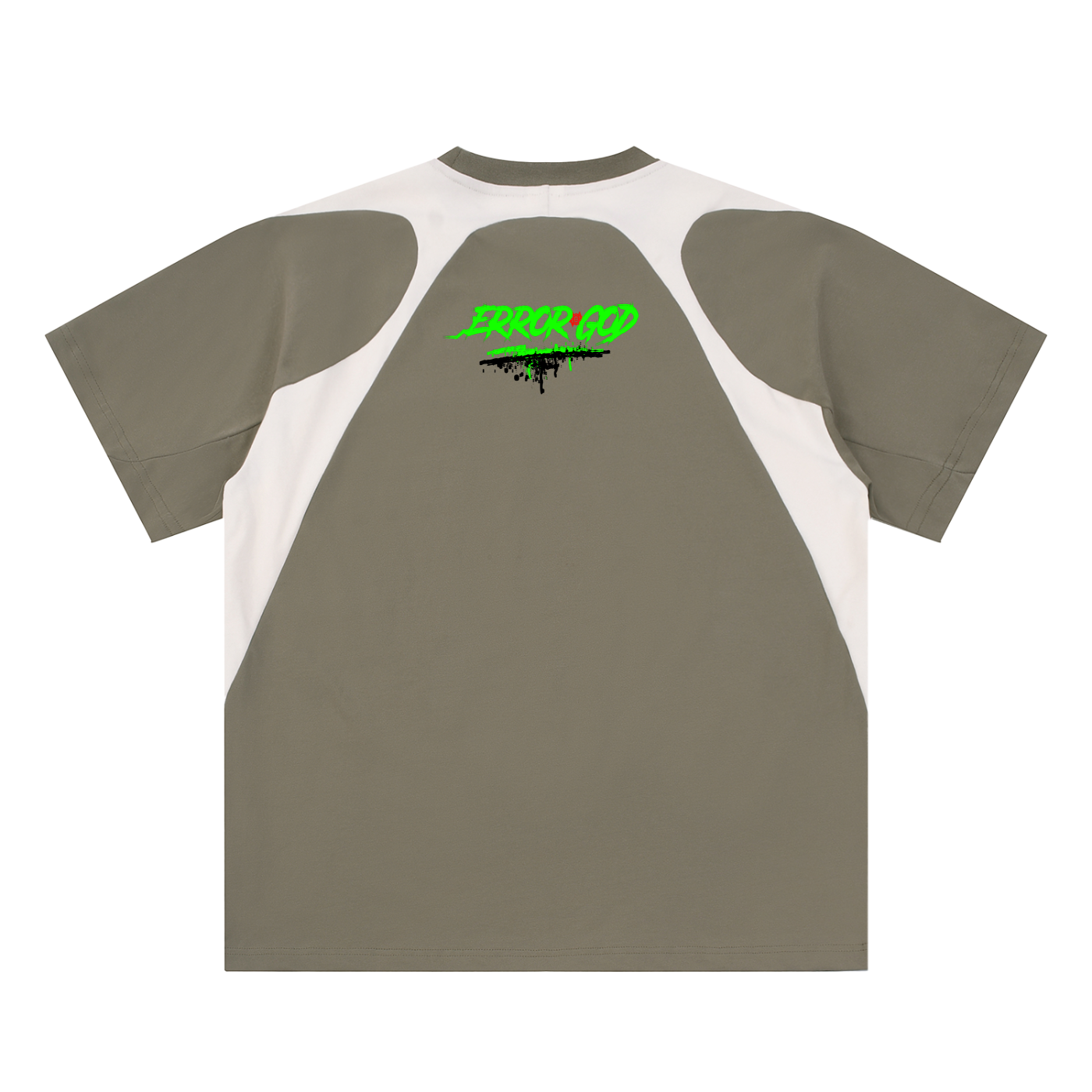 Contrast Panel Cotton T-Shirt