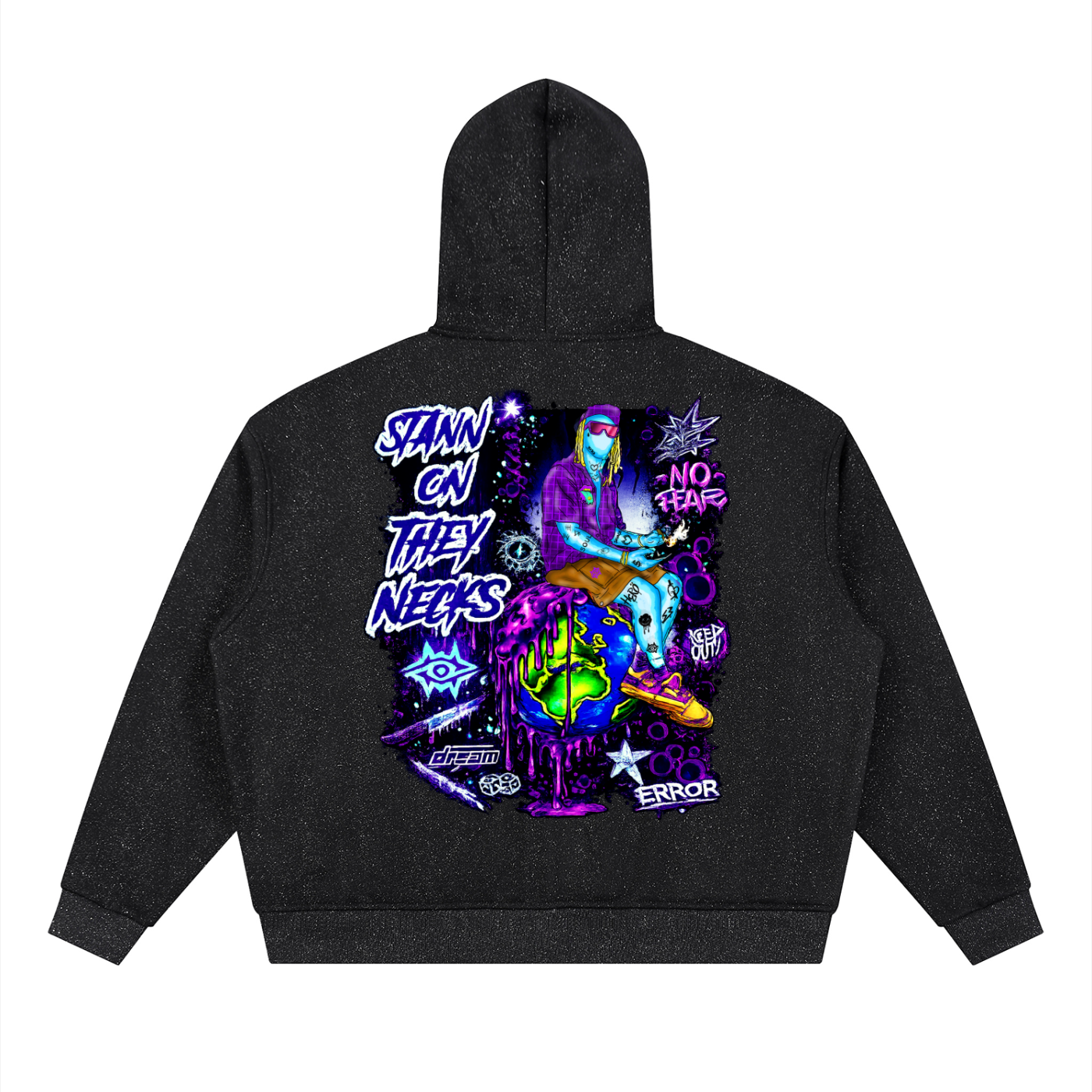 Unisex Sparkles Full Zip Boxy Hoodie