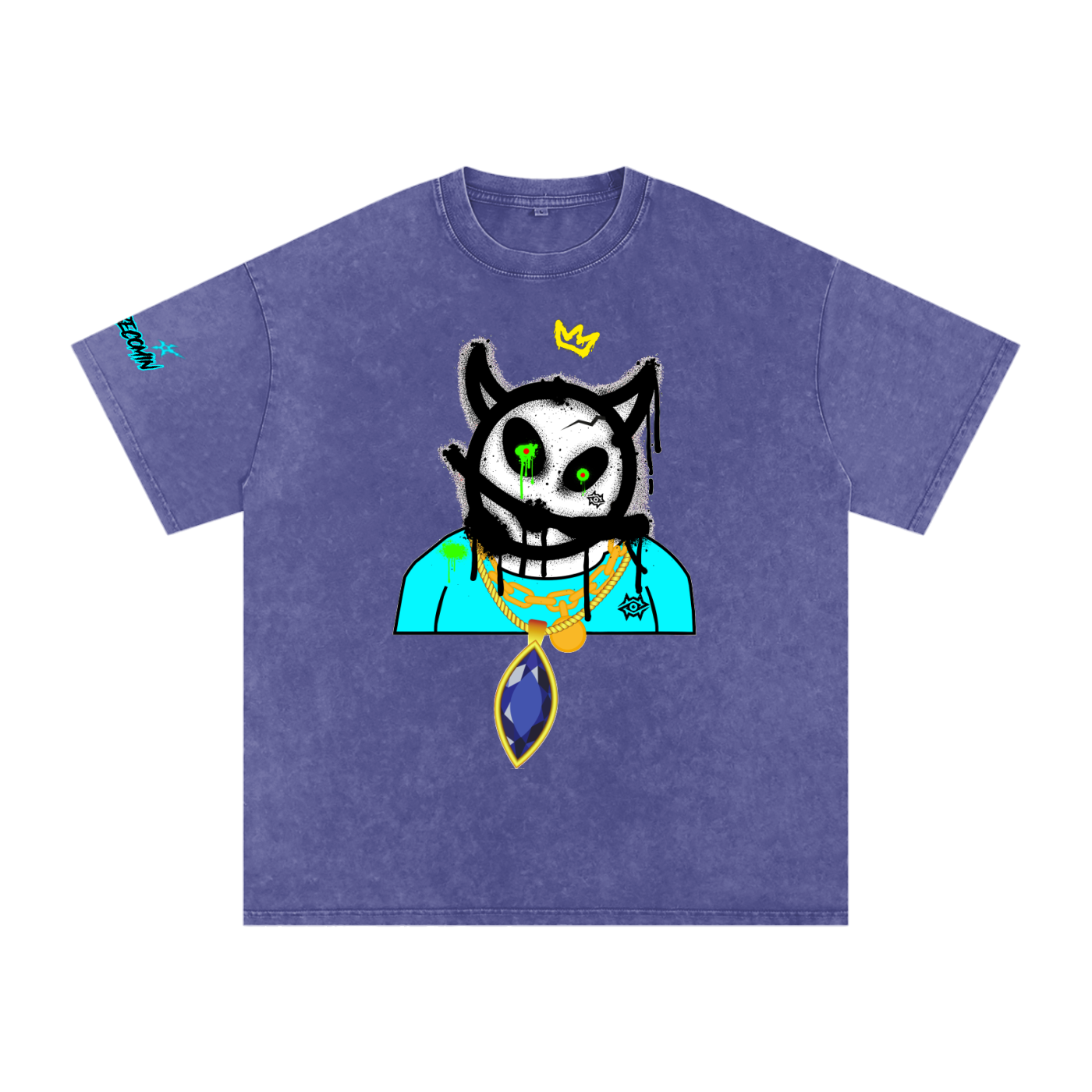 Snow Washed Oversized Cotton T-Shirt