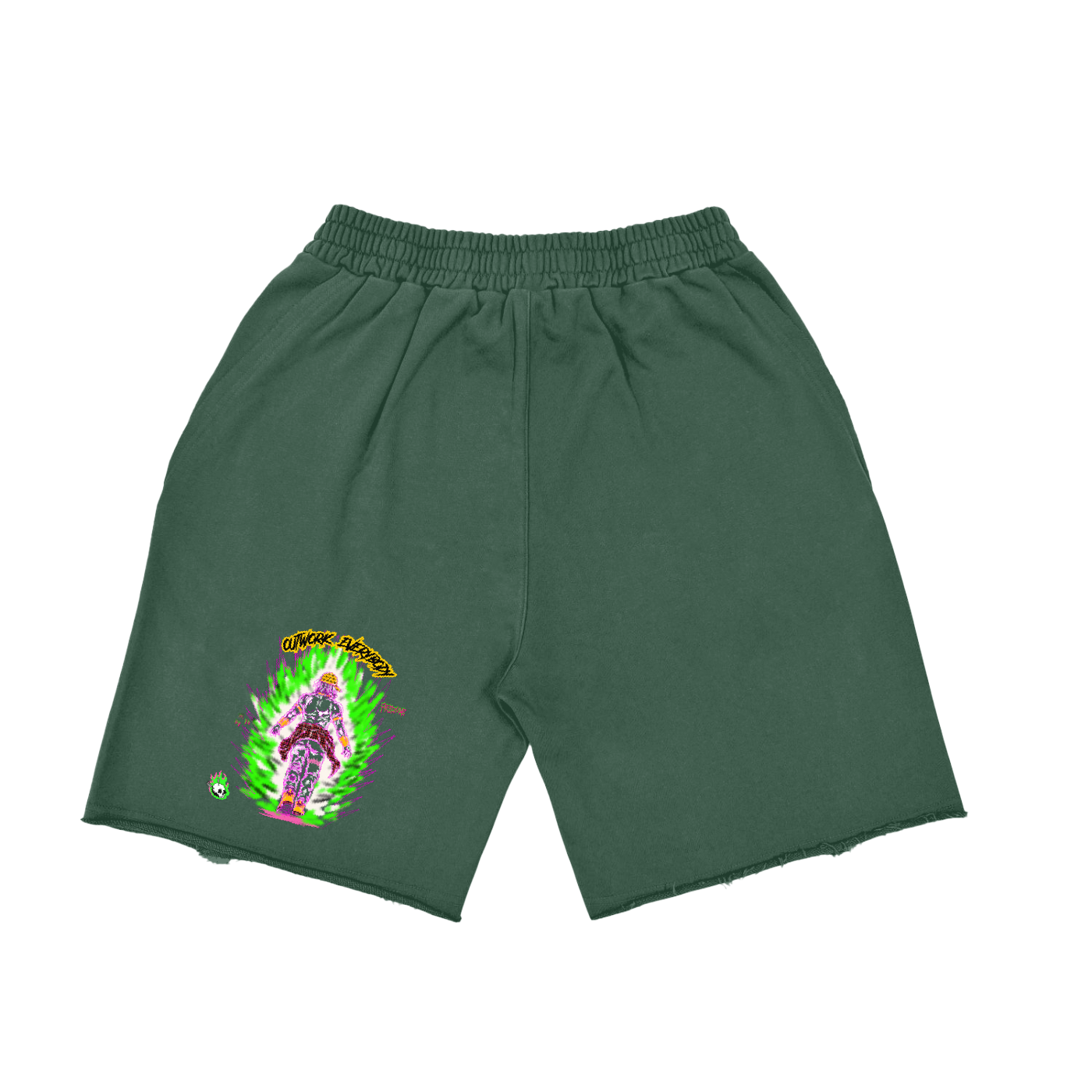 Vintage Washed Tiger Stripes Short Pants