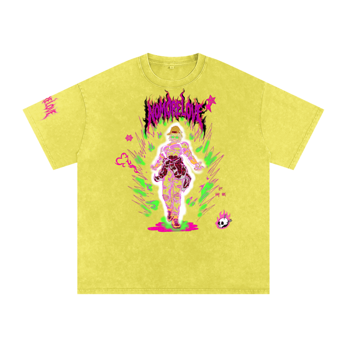 Snow Washed Oversized Cotton T-Shirt