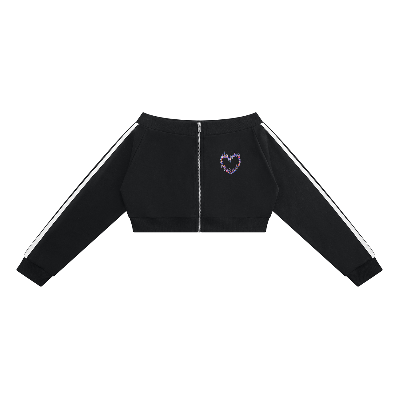 Women's Off-Shoulder Full Zip Hoodie